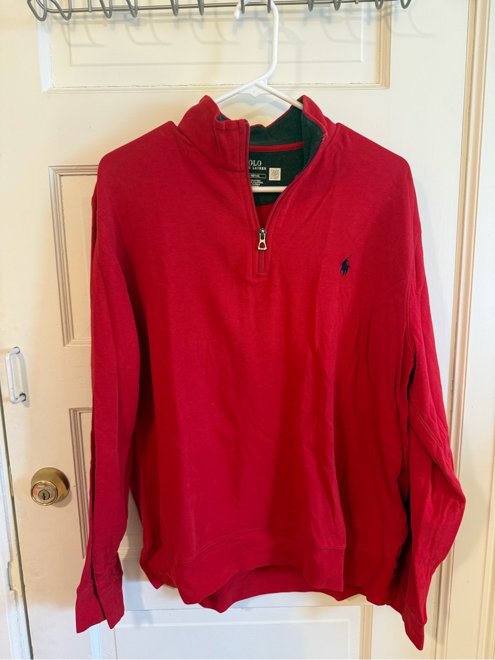 Polo by Ralph Lauren Red Half-Zip Men's Sweater